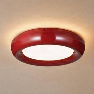 Plafoniera soffitto Lennox Lindby, dimmerabile, Rosso, Soggiorno / Sala da pranzo, Metallo, Moderno, Plafoniera