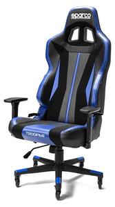 Sedia da ufficio Sparco Trooper nera e blu