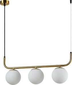 Lampada da tavolo dorata e nera con sfere di vetro bianche 3xE14 10W ALISA Light Prestige