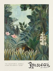 Riproduzione The Equatorial Jungle - Henri Rousseau, (30 x 40 cm)
