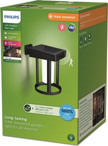 Applique solare a LED Philips 8720169263895 Camill IP44 250 lm 3000 K con sensore di movimento nero