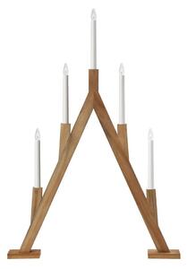 Markslöjd 706161 - Candelabro natalizio BJURFORS 5xE10/3W/230V marrone