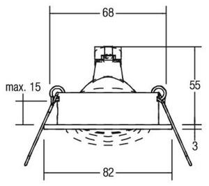 Faretto da incasso LV GX5.3 max 50W - Downlight / spot / Floodlight 1x50W 00006308