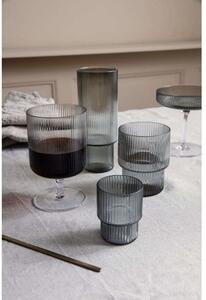 Ferm LIVING - Ripple Wine Bicchieri Set di 2 Fumé Grigio