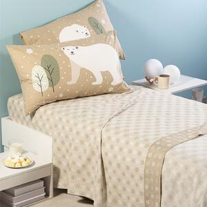 Completo Lenzuola SINGOLO Polar NATURALE Cotone Caleffi
