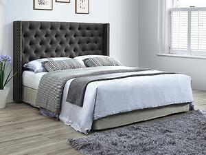 Testata letto trapuntata 190 cm Tessuto Grigio - MASSIMO