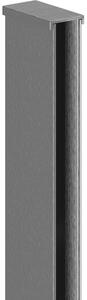 Mexen listello a muro per parete doccia 8 mm, gun gray spazzolato - 800-00-66