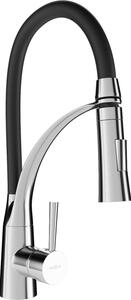 Mexen Aster rubinetto da cucina, cromo/nero - 73450-07