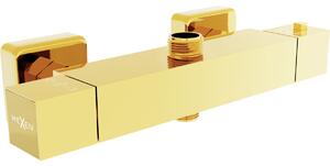 Mexen Cube miscelatore doccia termostatico, oro - 77250-50