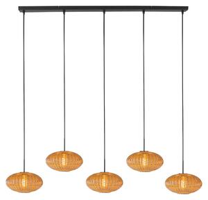 Mexlite - lampada a sospensione - HaloSwap - ambra - vetro - grande lampada da tavolo da pranzo - E27 - 4286ZW