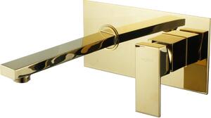 Mexen Cube batteria lavabo da incasso, oro - 73115-50