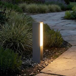 Lucande Lampioncino LED Teerk, altezza 30 cm, antracite, IP65 Teerk, Nero, Alluminio, Moderno, Lampada LED da esterni
