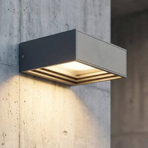 Applique da esterni a LED Ashkan Lucande, Alluminio / Grigio / Zincato, Metallo, Moderno, Applique LED da esterni