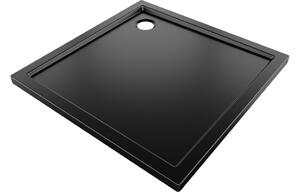 Mexen Flow piatto doccia quadrato slim 70 x 70 cm, nero opaco - 46S707070