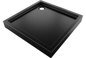 Mexen Flow+ piatto doccia quadrato 100 x 100 cm, nero opaco - 46S701010H