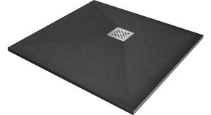 Mexen Stone+ piatto doccia quadrato in composito 70 x 70 cm, antracite - 44717070