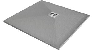 Mexen Stone+ piatto doccia composito quadrato 100 x 100 cm, grigio-cemento - 44611010