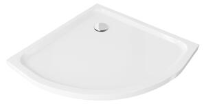 Mexen Flat piatto doccia semicircolare slim 90 x 90 cm, bianco, sifone cromato - 41109090