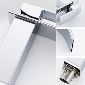 Rubinetto a cascata per bagno miscelatore per lavabo in acciaio inox cromato per bagno miscelatore per lavabo freddo e caldo miscelatore monocomando rubinetti per lavabo