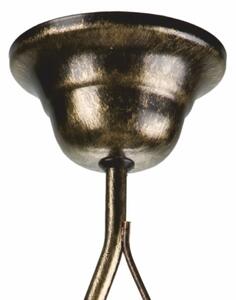Lampadario a sospensione con supporto rigido RETRO 1xE27/60W/230V patina nera