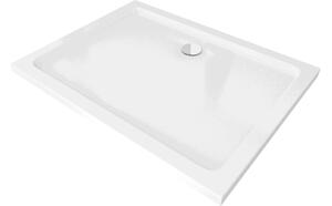 Mexen Flat piatto doccia rettangolare slim 100 x 90 cm, bianco, sifone cromato - 40109010