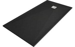 Mexen Stone+ piatto doccia rettangolare composito 200 x 80 cm, nero - 44708020