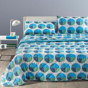 Copriletto Primaverile SINGOLO Bob BLU Cotone Caleffi