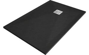 Mexen Stone+ piatto doccia rettangolare in composito 80 x 70 cm, nero - 44707080