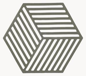 Sottobicchiere in silicone Hexagon Olive Green