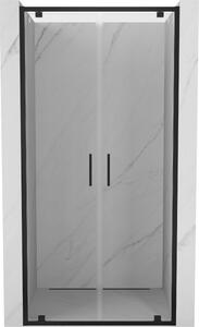 Mexen Exo porte doccia a doppia anta battente 70 cm, trasparente, nero - 8182-070-000-70-00