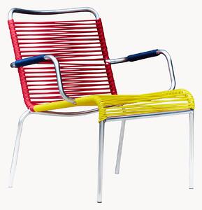 Set di 2 poltroncine da giardino fatte a mano Mya Spaghetti, impilabili