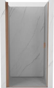 Mexen Mist-B porta doccia a battente 80 cm, trasparente, rame spazzolato - 8A2-080-000-65-00