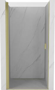Mexen Mist-B porta doccia a battente 85 cm, trasparente, oro spazzolato - 8A2-085-000-55-00