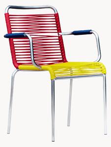 Set di 4 poltroncine da giardino fatte a mano Mya Spaghetti, impilabili