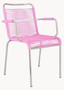Set di 4 poltroncine da giardino fatte a mano Mya Spaghetti, impilabili