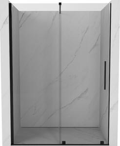 Mexen Velar porta doccia scorrevole 130 cm, trasparente, nero - 871-130-000-01-70