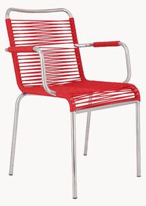 Set di 4 poltroncine da giardino fatte a mano Mya Spaghetti, impilabili