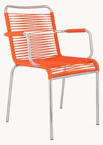 Set di 4 poltroncine da giardino fatte a mano Mya Spaghetti, impilabili