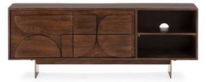 Mobile TV marrone in mango massiccio 145x55x40 cm Trisha – MOME
