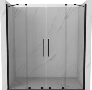 Mexen Velar Duo porte doccia scorrevoli 170 cm, trasparente, nero - 871-170-000-02-70