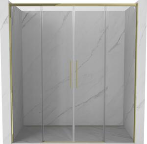 Mexen Rox Duo porte doccia scorrevoli 170 cm, trasparenti, dorate - 8C2-170-002-50-00