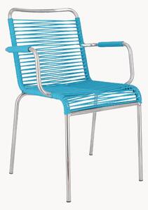 Set di 4 poltroncine da giardino fatte a mano Mya Spaghetti, impilabili