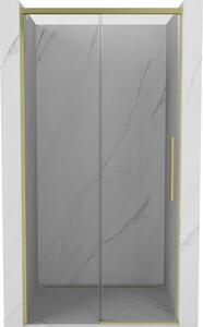 Mexen Rox porta doccia scorrevole 120 cm, trasparente, oro spazzolato - 8C2-120-000-55-00