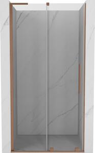 Mexen Velar L porta doccia scorrevole 90 cm, trasparente, rame spazzolato - 871-090-003-01-65