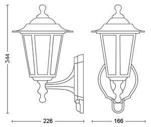 Philips Peking applique da esterno nera con sensore Peking, dimmerabile, Nero, Alluminio