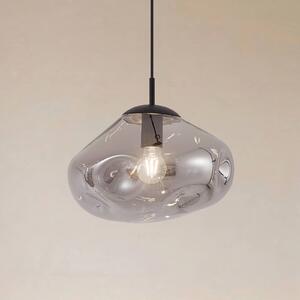 Lampada a sospensione in vetro Lelia Lindby, dimmerabile, Alluminio / Grigio / Zincato, Soggiorno / Sala da pranzo, Vetro, Design, Lampada a sospensione