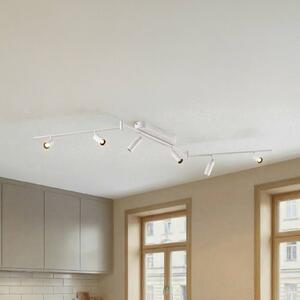 Plafoniera a LED Eldrin Lindby, Bianco / Opale, Soggiorno / Sala da pranzo, Metallo, Moderno, Plafoniera LED