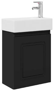 Mobile bagno con rubinetto Nero 45,5 x 22,5 x 84 cm