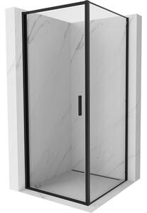 Mexen Exo cabina doccia a battente 70 x 70 cm, trasparente, nero - 817-070-070-70-00