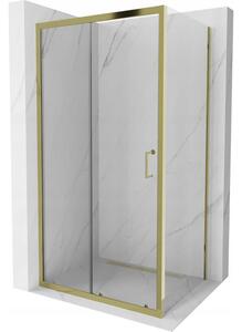 Mexen Apia cabina doccia scorrevole 125 x 90 cm, trasparente, oro - 840-125-090-50-00